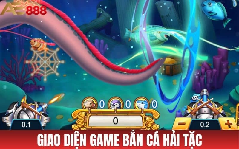 Giao diện chơi game Hải Tặc bắn cá tại AE888