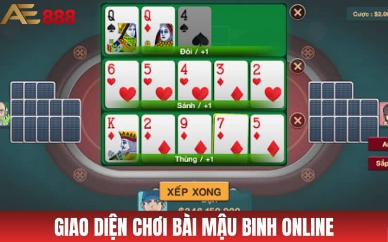 Giao diện chơi game bài mậu binh online tại AE888 Giao diện chơi game bài mậu binh online tại AE888
